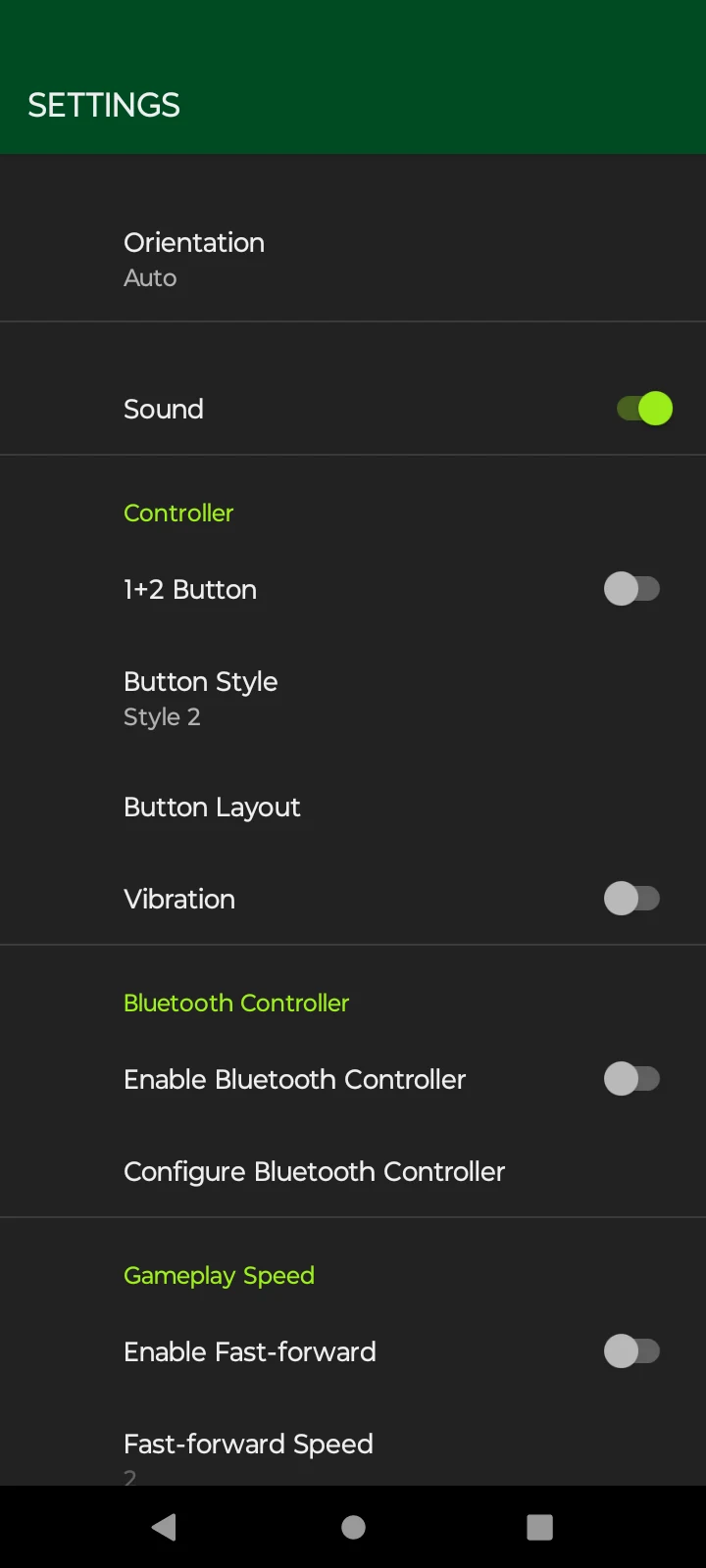 GearOne - GG/SMS Emulator screenshot